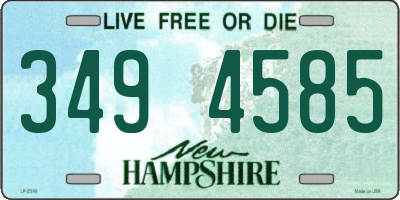 NH license plate 3494585