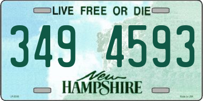 NH license plate 3494593