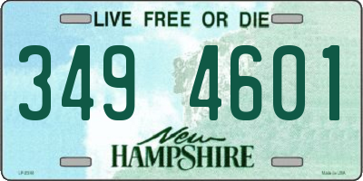 NH license plate 3494601