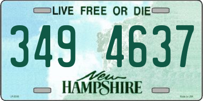 NH license plate 3494637