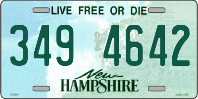 NH license plate 3494642