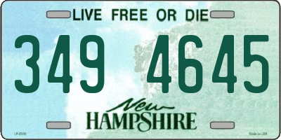 NH license plate 3494645