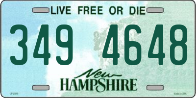 NH license plate 3494648
