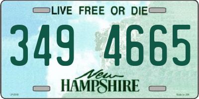 NH license plate 3494665