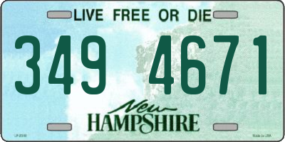 NH license plate 3494671