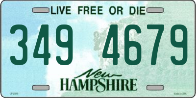 NH license plate 3494679