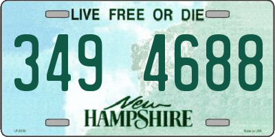 NH license plate 3494688