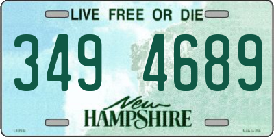 NH license plate 3494689