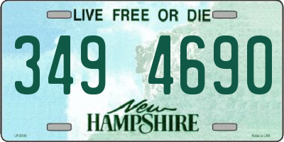 NH license plate 3494690
