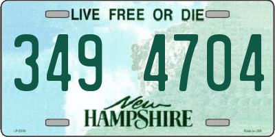 NH license plate 3494704