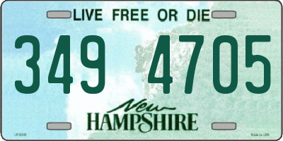 NH license plate 3494705