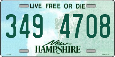 NH license plate 3494708