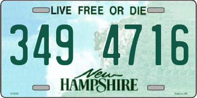 NH license plate 3494716