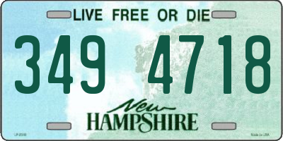 NH license plate 3494718