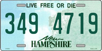NH license plate 3494719