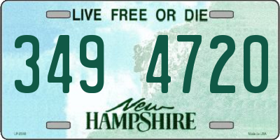 NH license plate 3494720