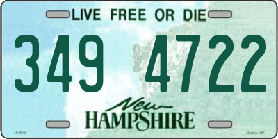 NH license plate 3494722