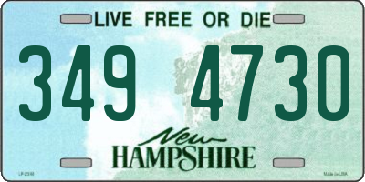 NH license plate 3494730