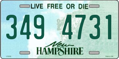 NH license plate 3494731