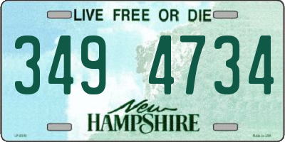 NH license plate 3494734