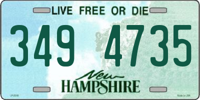 NH license plate 3494735