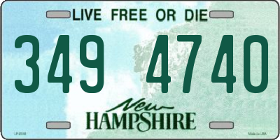 NH license plate 3494740