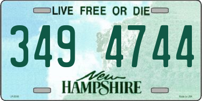 NH license plate 3494744