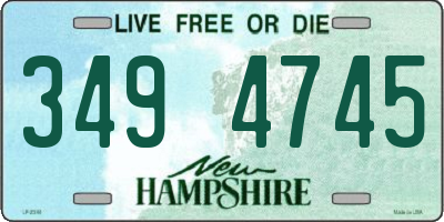 NH license plate 3494745