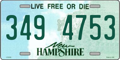 NH license plate 3494753