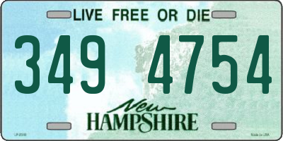 NH license plate 3494754
