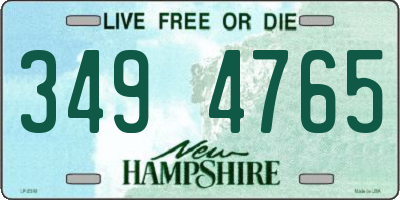 NH license plate 3494765