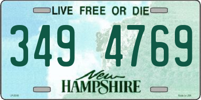 NH license plate 3494769