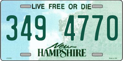 NH license plate 3494770