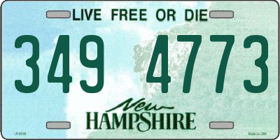 NH license plate 3494773