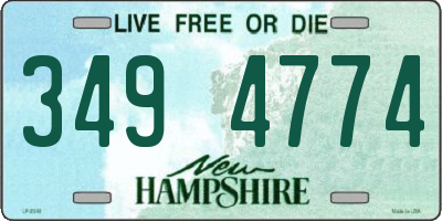 NH license plate 3494774