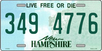 NH license plate 3494776