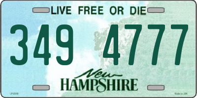 NH license plate 3494777