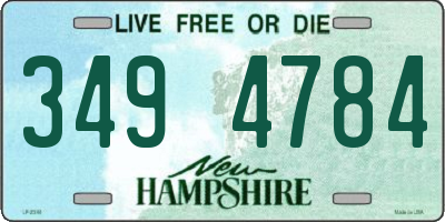 NH license plate 3494784