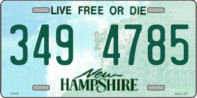 NH license plate 3494785