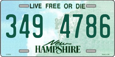 NH license plate 3494786
