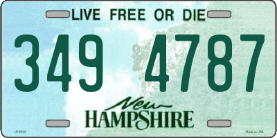 NH license plate 3494787