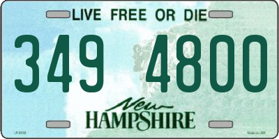 NH license plate 3494800