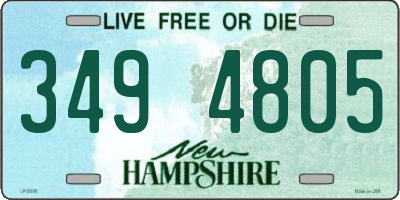 NH license plate 3494805