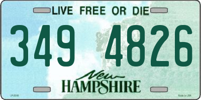NH license plate 3494826