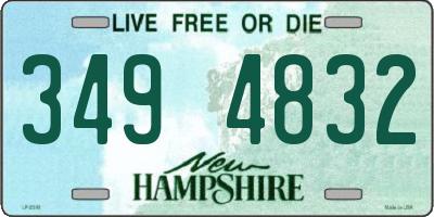 NH license plate 3494832