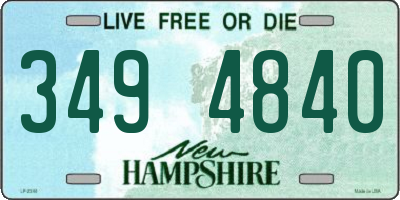 NH license plate 3494840