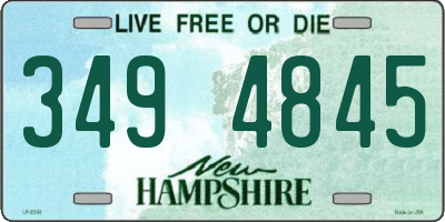 NH license plate 3494845