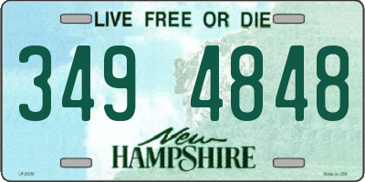 NH license plate 3494848