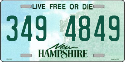 NH license plate 3494849