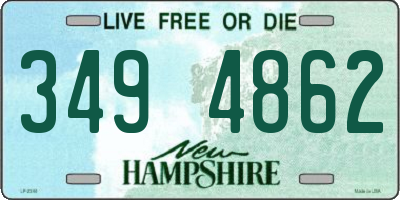 NH license plate 3494862